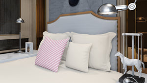 Blush Diagonal Elegance Square Pillow