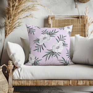 Lavender Grace Bloom Square Pillow