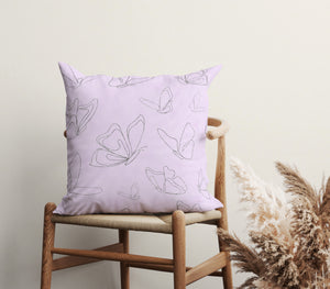 Whispering Butterfly Elegance Square Pillow