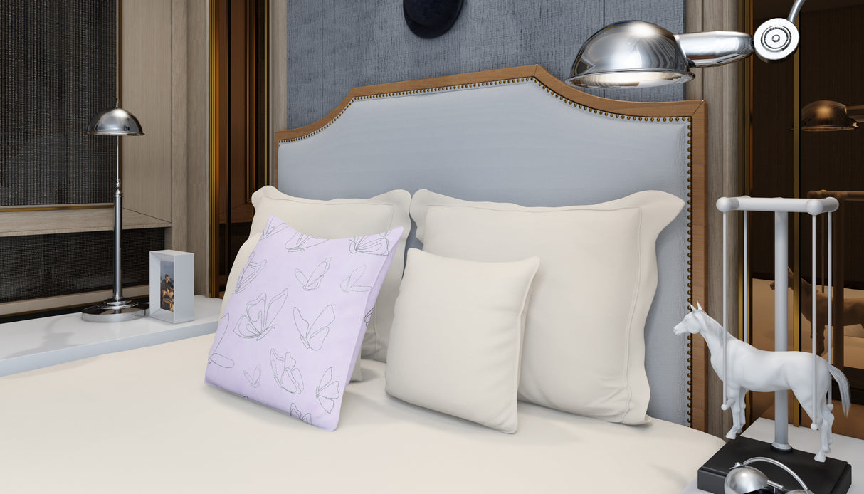 Whispering Butterfly Elegance Square Pillow