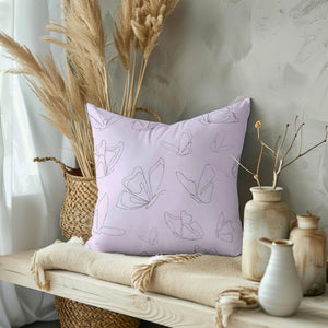 Whispering Butterfly Elegance Square Pillow