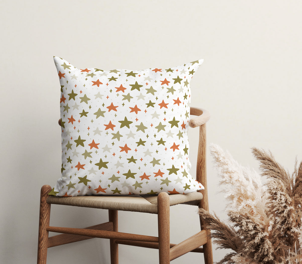 Starry Harvest Night Square Pillow