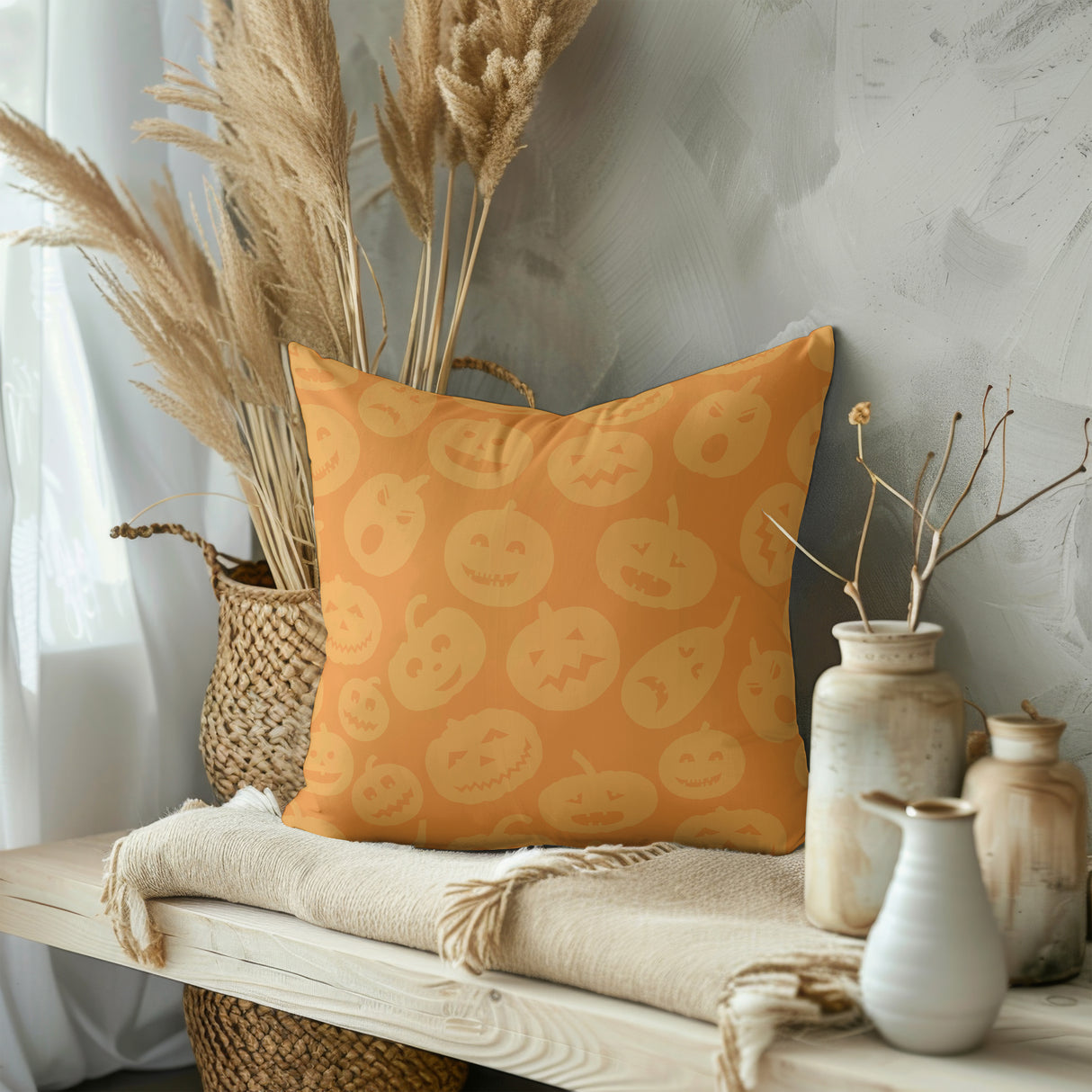 Pumpkin Parade Square Pillow