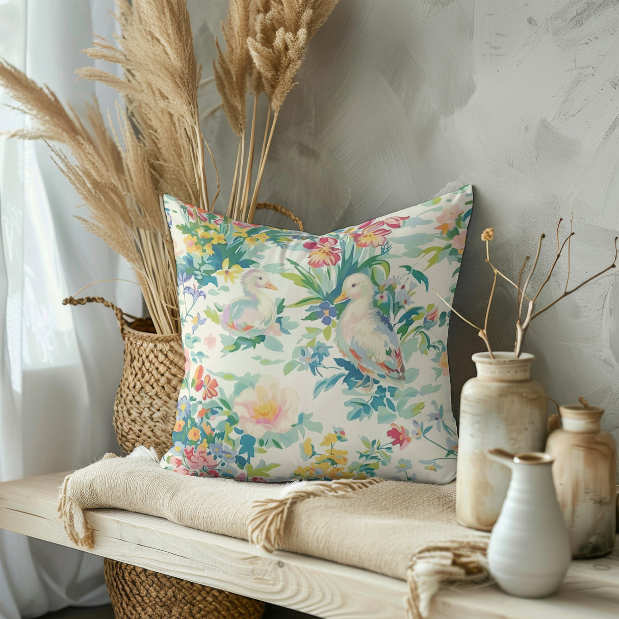 Lake Featherglen Square Pillow