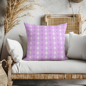 Whimsical String Blooms Square Pillow