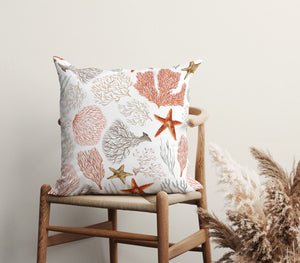 Coral Reef Harmony Square Pillow