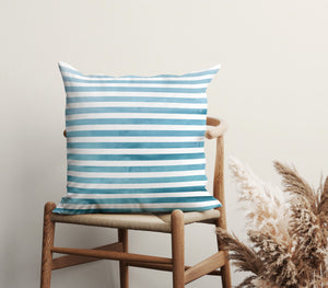 Oceanic Stripes Serenity Square Pillow