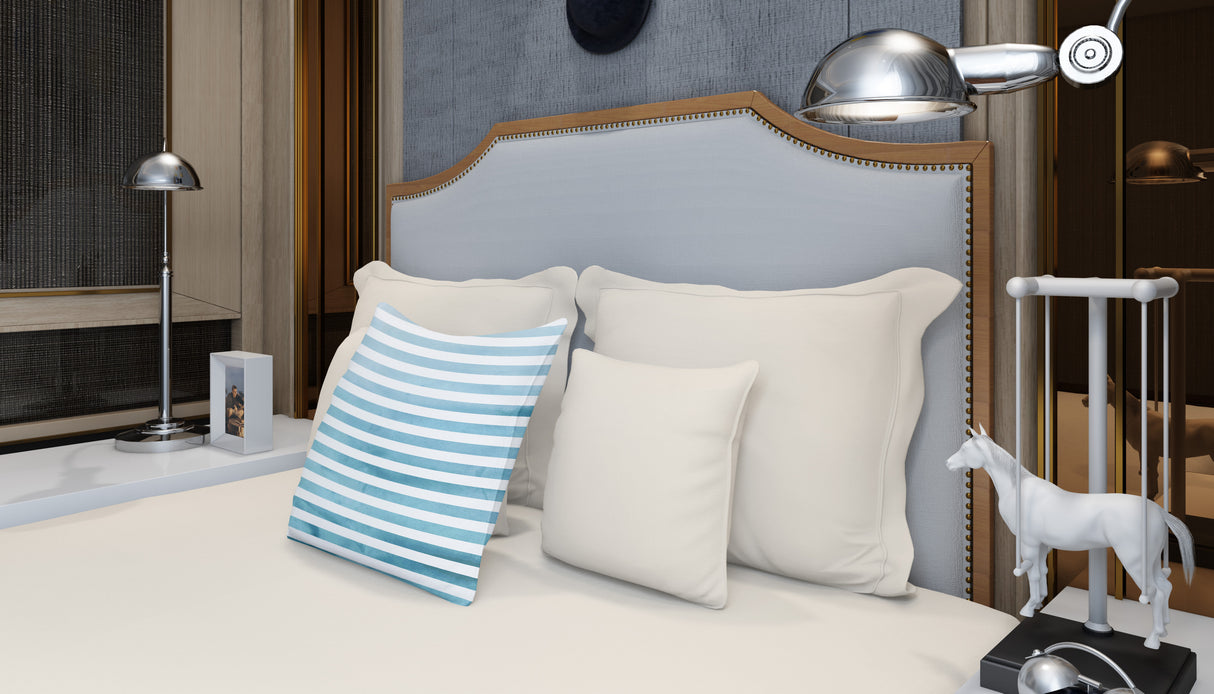 Oceanic Stripes Serenity Square Pillow