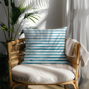 Oceanic Stripes Serenity Square Pillow