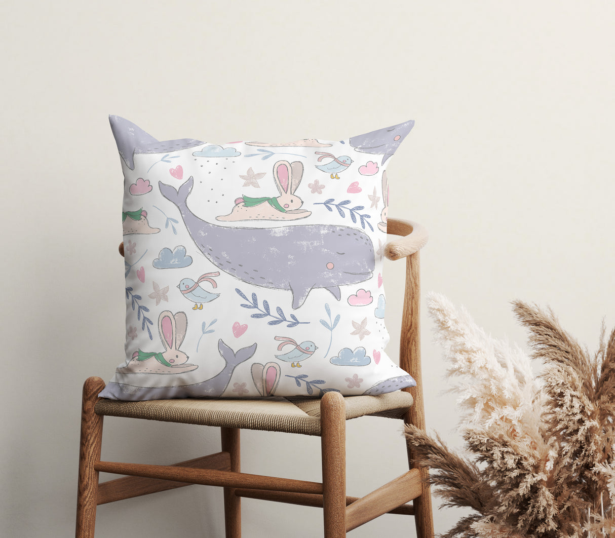 Whimsical Arctic Dreams Square Pillow