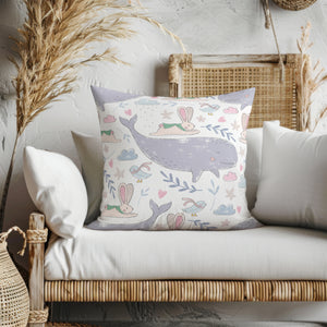 Whimsical Arctic Dreams Square Pillow