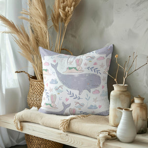 Whimsical Arctic Dreams Square Pillow