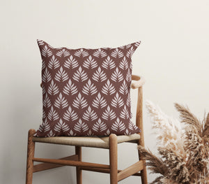 Timeless Terra Leaves Square Pillow