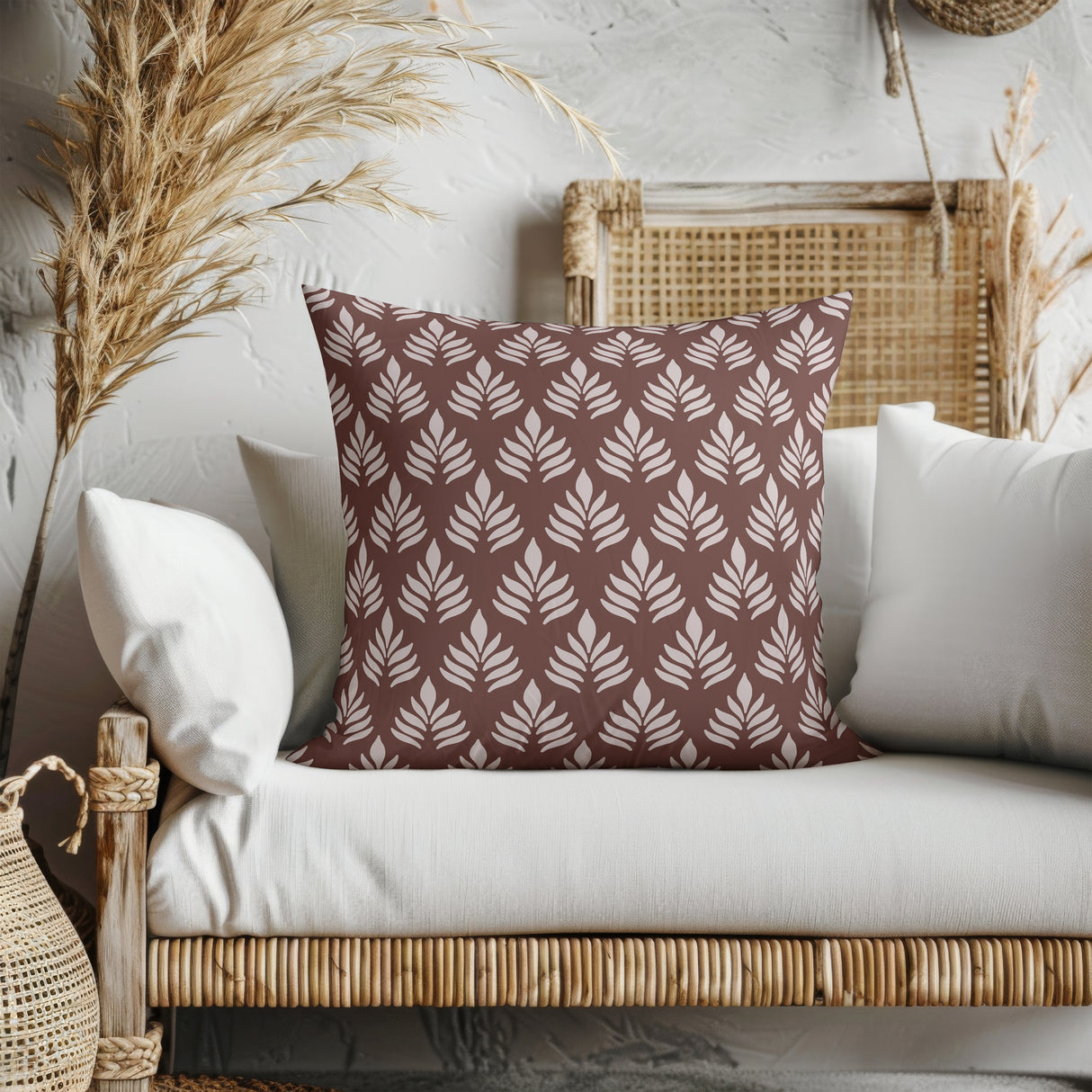 Timeless Terra Leaves Square Pillow