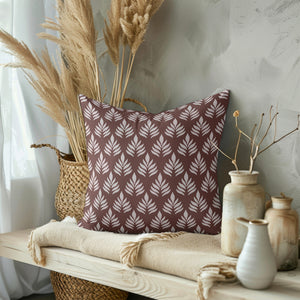 Timeless Terra Leaves Square Pillow