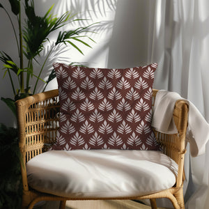 Timeless Terra Leaves Square Pillow