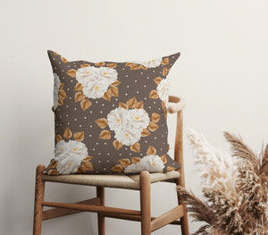 Rustic Floral Elegance Square Pillow