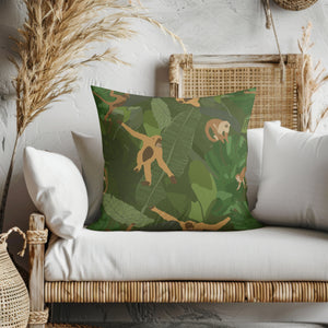 Jungle Playful Harmony Square Pillow