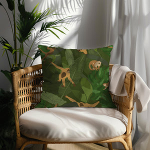 Jungle Playful Harmony Square Pillow