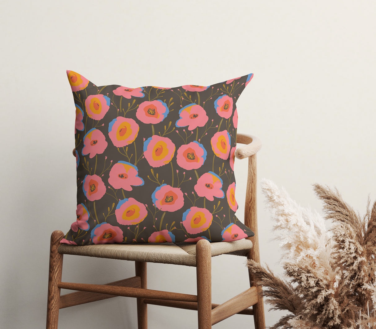 Blooming Sunset Charm Square Pillow