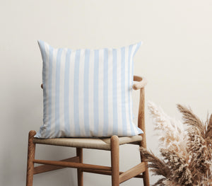 Serene Coastal Stripes Square Pillow