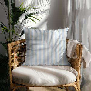 Serene Coastal Stripes Square Pillow