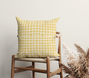 Woven Gold Harmony Square Pillow