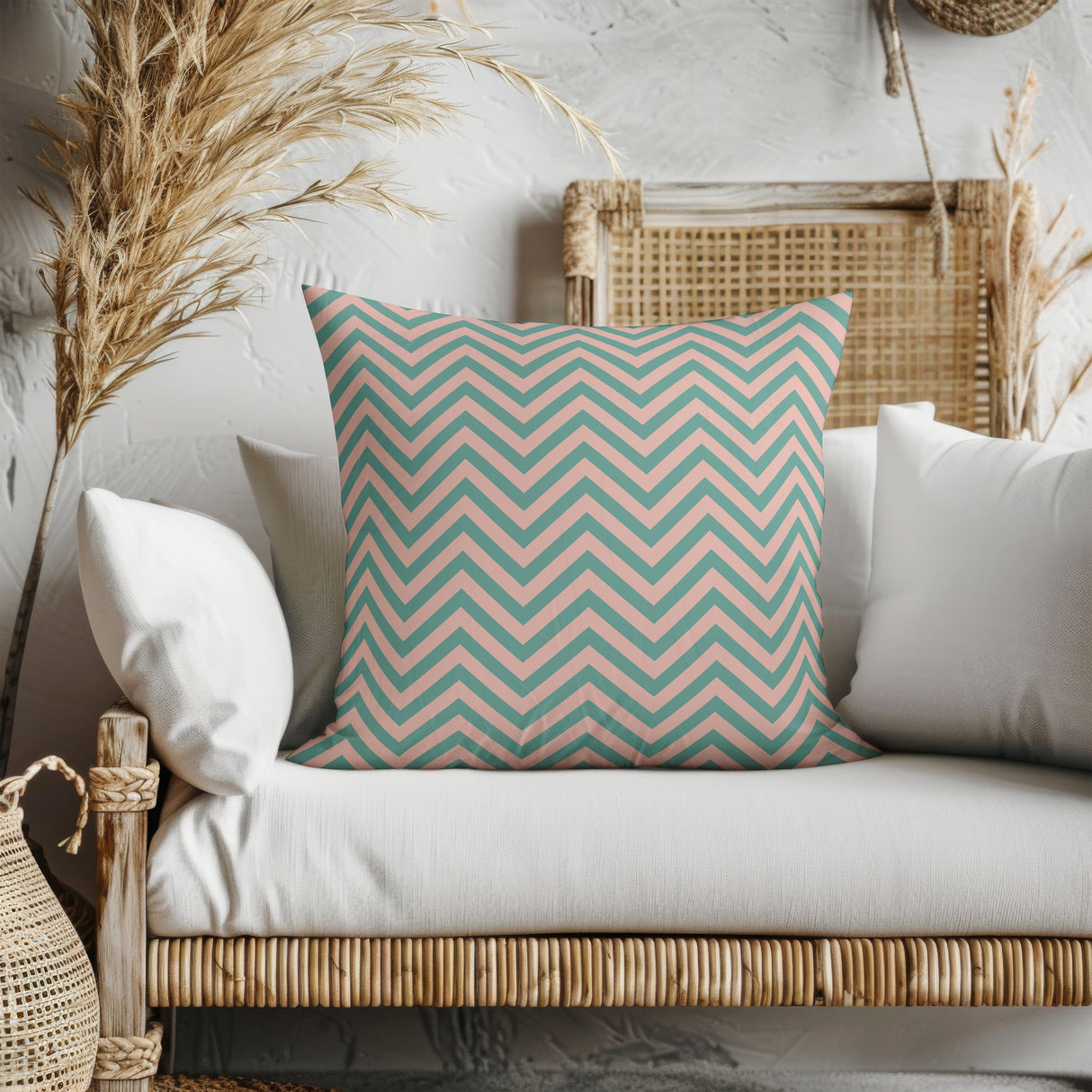 Retro Chevron Bliss Square Pillow