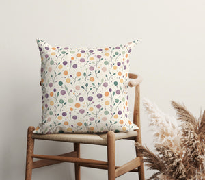 Whimsical Harvest Dots Square Pillow