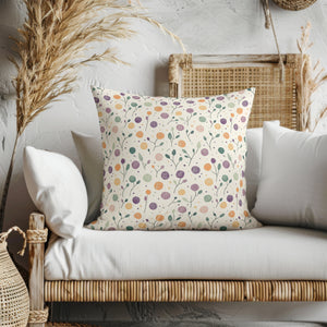 Whimsical Harvest Dots Square Pillow