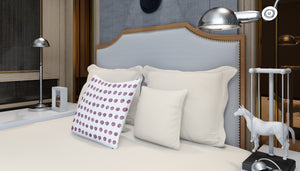 Watercolor Plum Dots Square Pillow