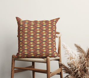 Sunset Chevron Harmony Square Pillow