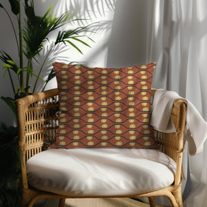 Sunset Chevron Harmony Square Pillow