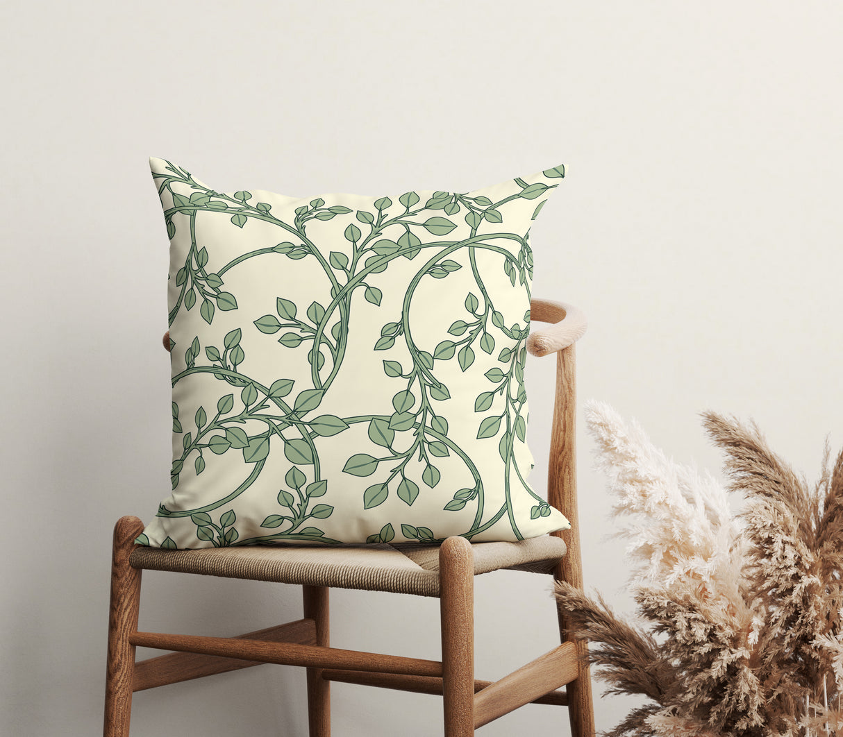 Verdant Vines Serenity Square Pillow