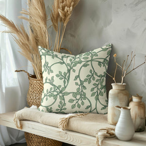 Verdant Vines Serenity Square Pillow