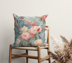 Chinoiserie Bloom Elegance Square Pillow