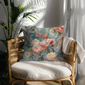 Chinoiserie Bloom Elegance Square Pillow