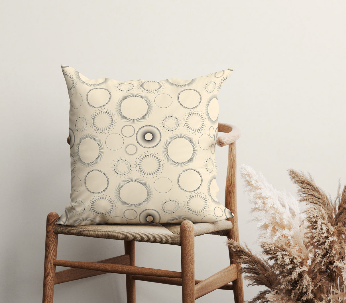 Celestial Halo Elegance Square Pillow