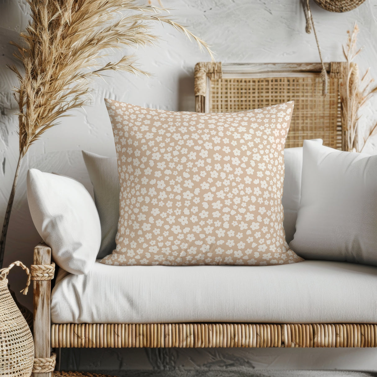 Petite Floral Elegance Square Pillow