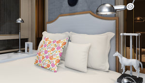 Vibrant Garden Bloom Square Pillow