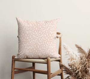 Blush Dotted Delight Square Pillow