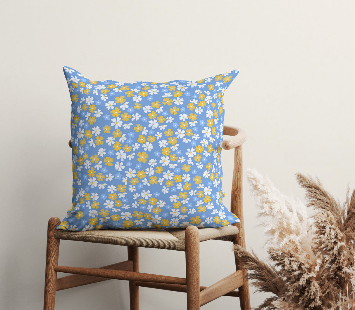 Sunny Meadow Bliss Square Pillow