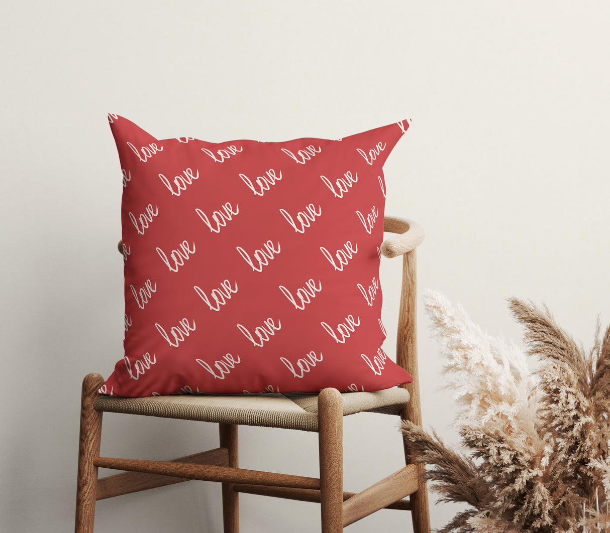 Scripted Love Square Pillow