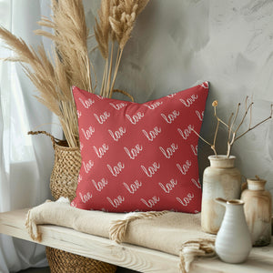 Scripted Love Square Pillow