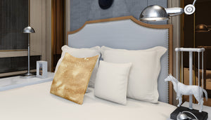 Golden Radiance Square Pillow