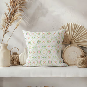 Garden Trellis Elegance Faux Suede Square Pillow