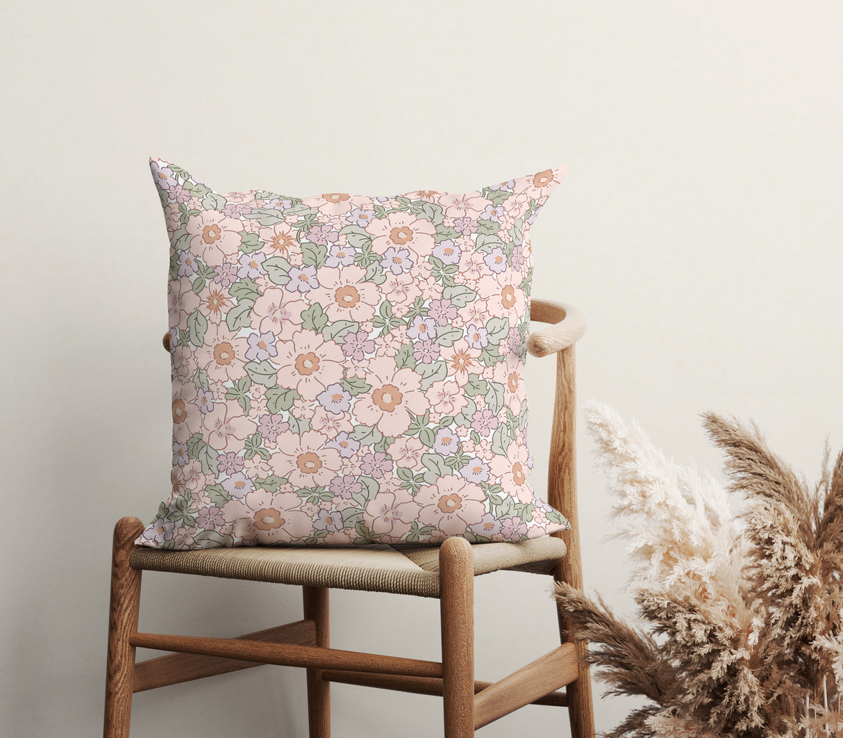 Vintage Bloom Harmony Square Pillow