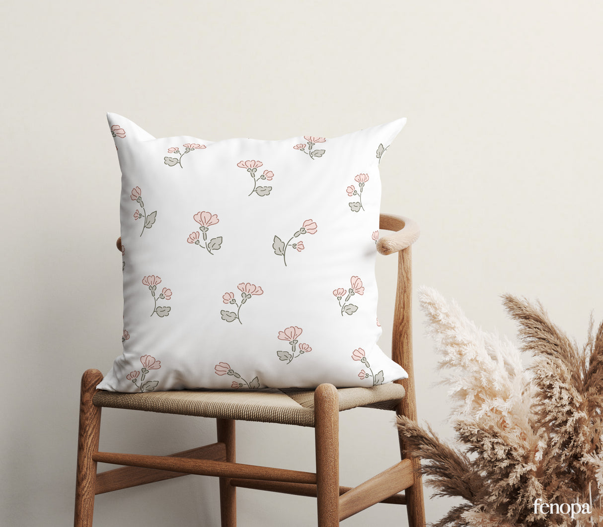 Midnight Blossom Elegance Square Pillow