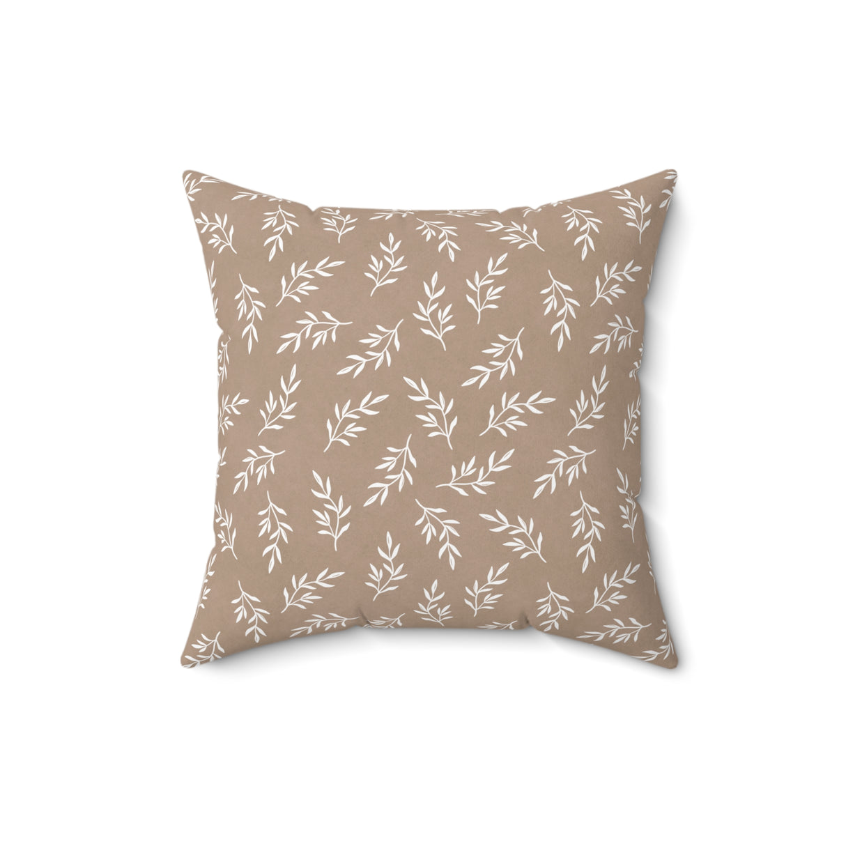 Serene Leaf Elegance Square Pillow