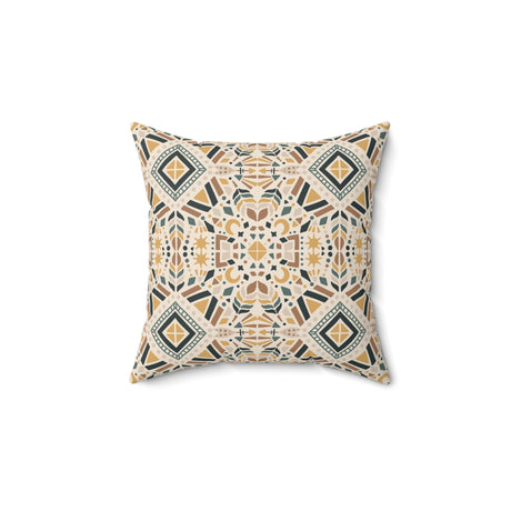 Geometric Desert Glow Square Pillow